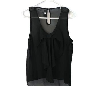 IZ Byer Cascade Front Bow V Neck Top